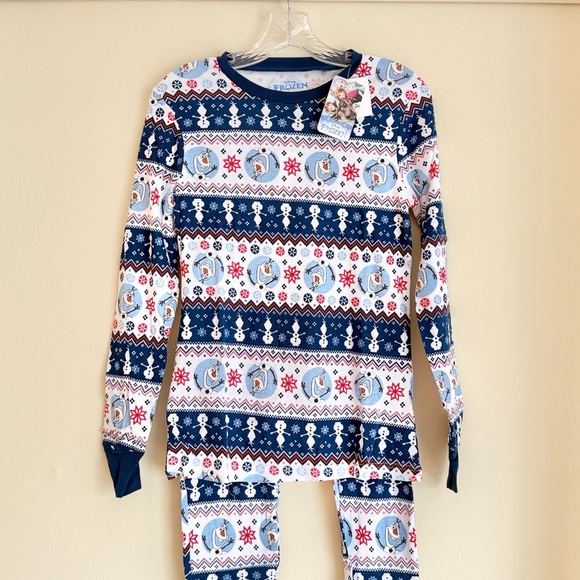 Disney women’s Medium Olaf Frozen cotton thermal like pajama set - Picture 1 of 6
